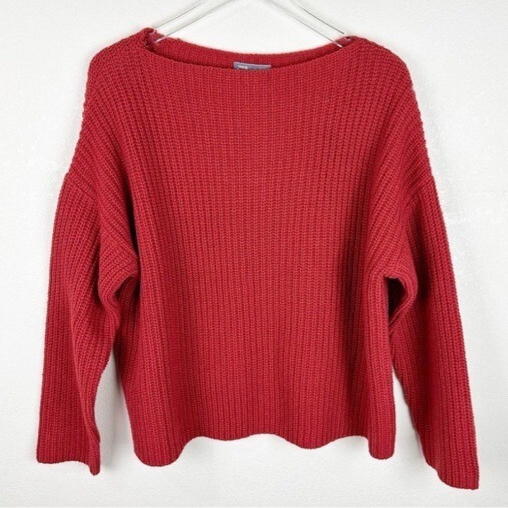 Vince Vibrant Red Crew Neck Sweater